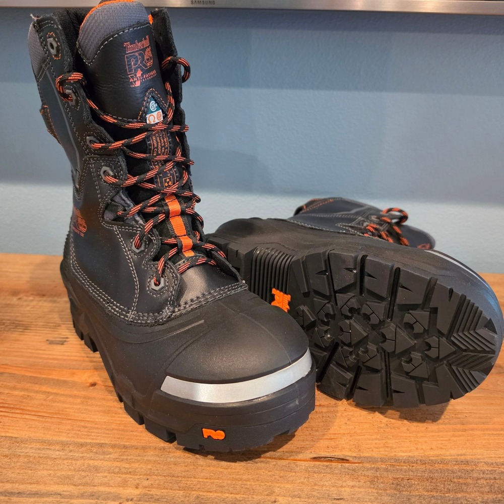 Timberland PRO Mens Pac Max Work Boots 10"‎ Black Composite Safety Toe 10in 5W